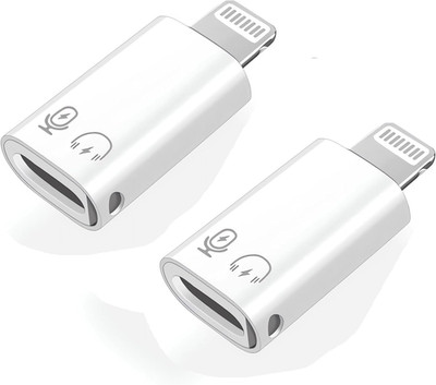 [Apple MFi Certified] 2 Pack Lightning Male to USB C Female Headphones Adapter,L