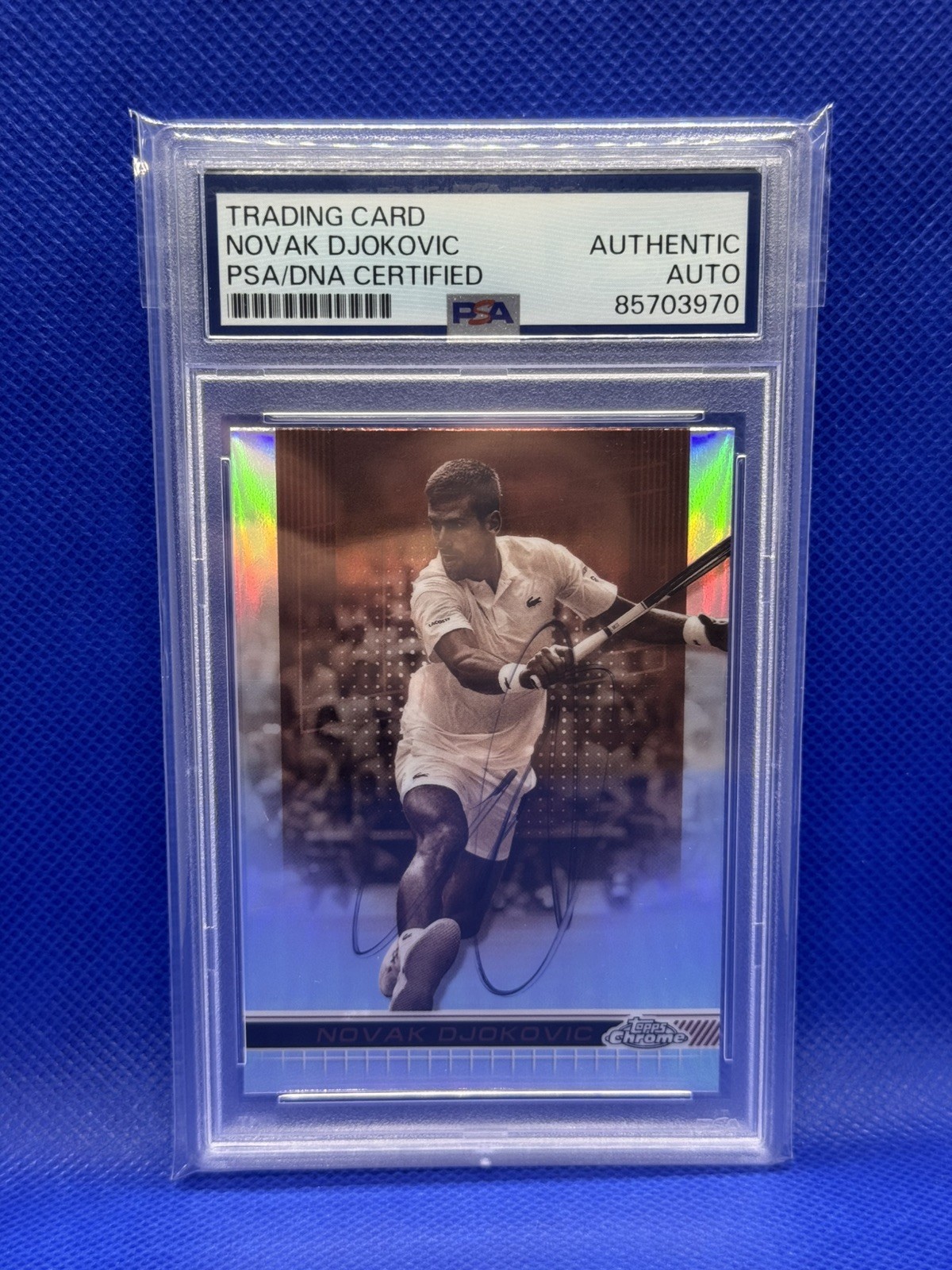2024 Topps Chrome Sepia Novak Djokovic Signed Tennis Card PSA/DNA AUTO ATP GOAT