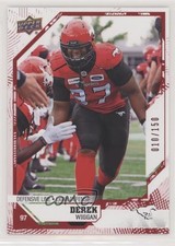 2019 Upper Deck CFL Red 10/150 Derek Wiggan #149 7l6