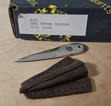 H.G. Long & Co. OSS 3" Thumb Dagger Knife With Sheath CH20