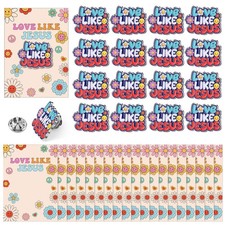 30 Sets Love Like Jesus Enamel Pins with Cards