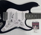 CAGE THE ELEPHANT SIGNED BLACK ELECTRIC GUITAR MATT SHULTZ ALL 6 JSA COA — photo 2