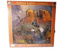 New Sealed 500 Piece SunsOut Puzzle #36191 Sedona Eagles FREE SHIPPING !