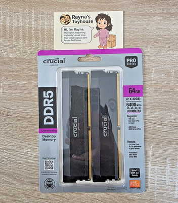 Crucial Pro DDR5-6400 64GB Kit (32GBx2) UDIMM OC Gaming