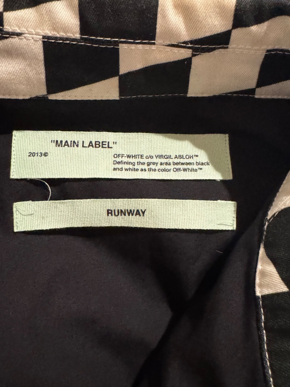 Off-White Checkered Racer Jacket - image 3