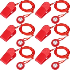 6 PCS Treadmill Magnet Safety Key, 1.1inch Universal Magnetic Red 