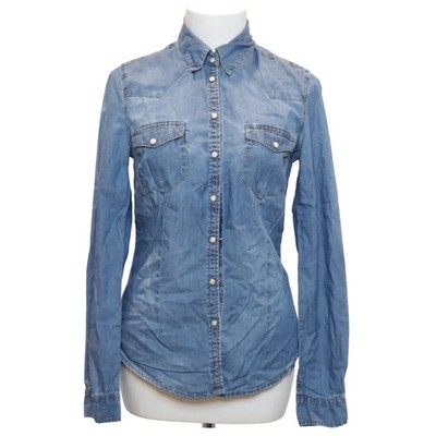 L.O.G.G by H&M, Jeanshemd, Größe: 34, Blau, Einfarbig, Denim, Damen #AUU