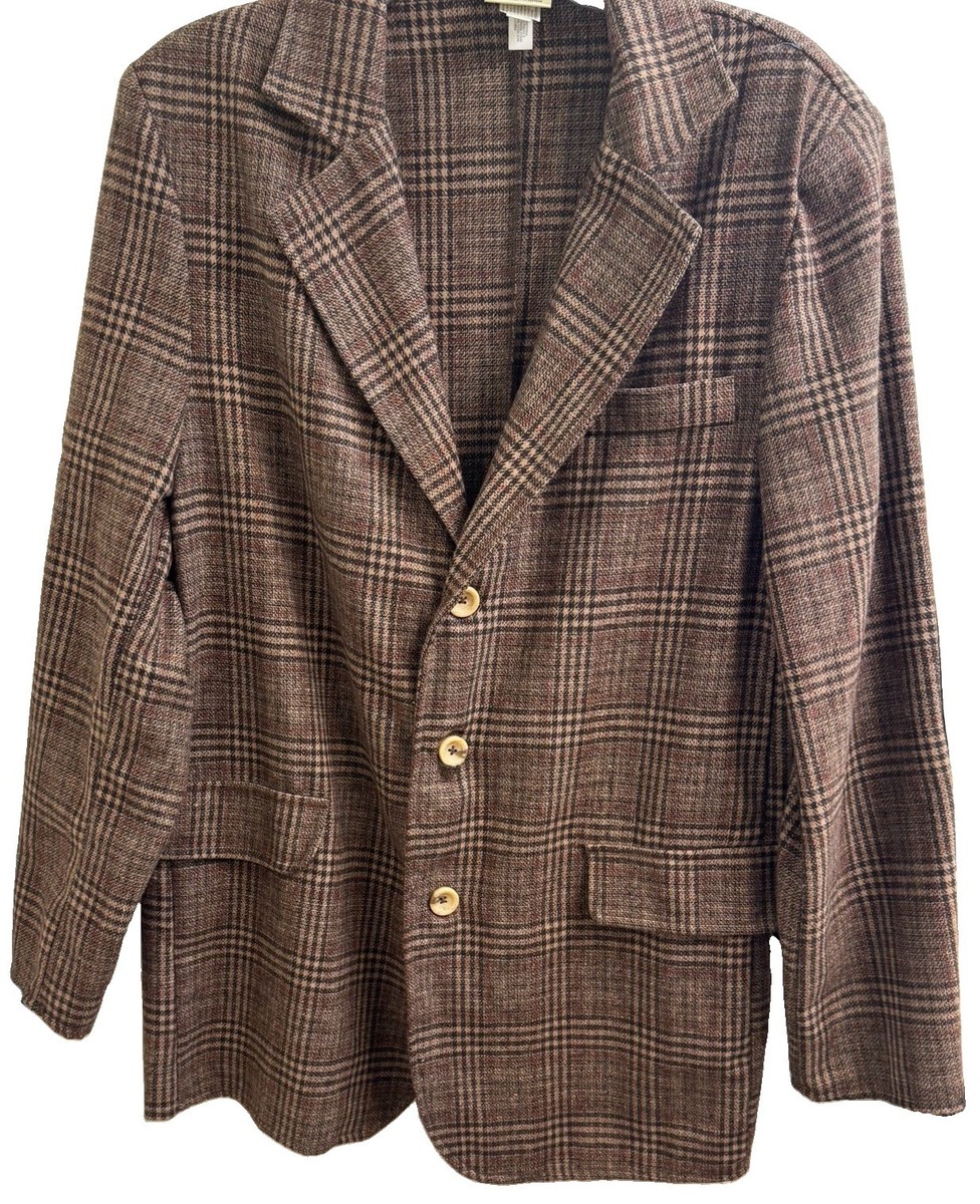 11th DOCTOR WHO BBC 2009 Matt Smith Brown Plaid Tweed Blazer Elbow Patches L/XL View 5