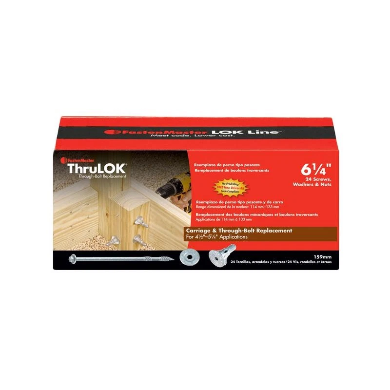 FastenMaster FMTHR614-24 ThruLOK Steel Screw Bolt Fastening System 6-1/4 in.
