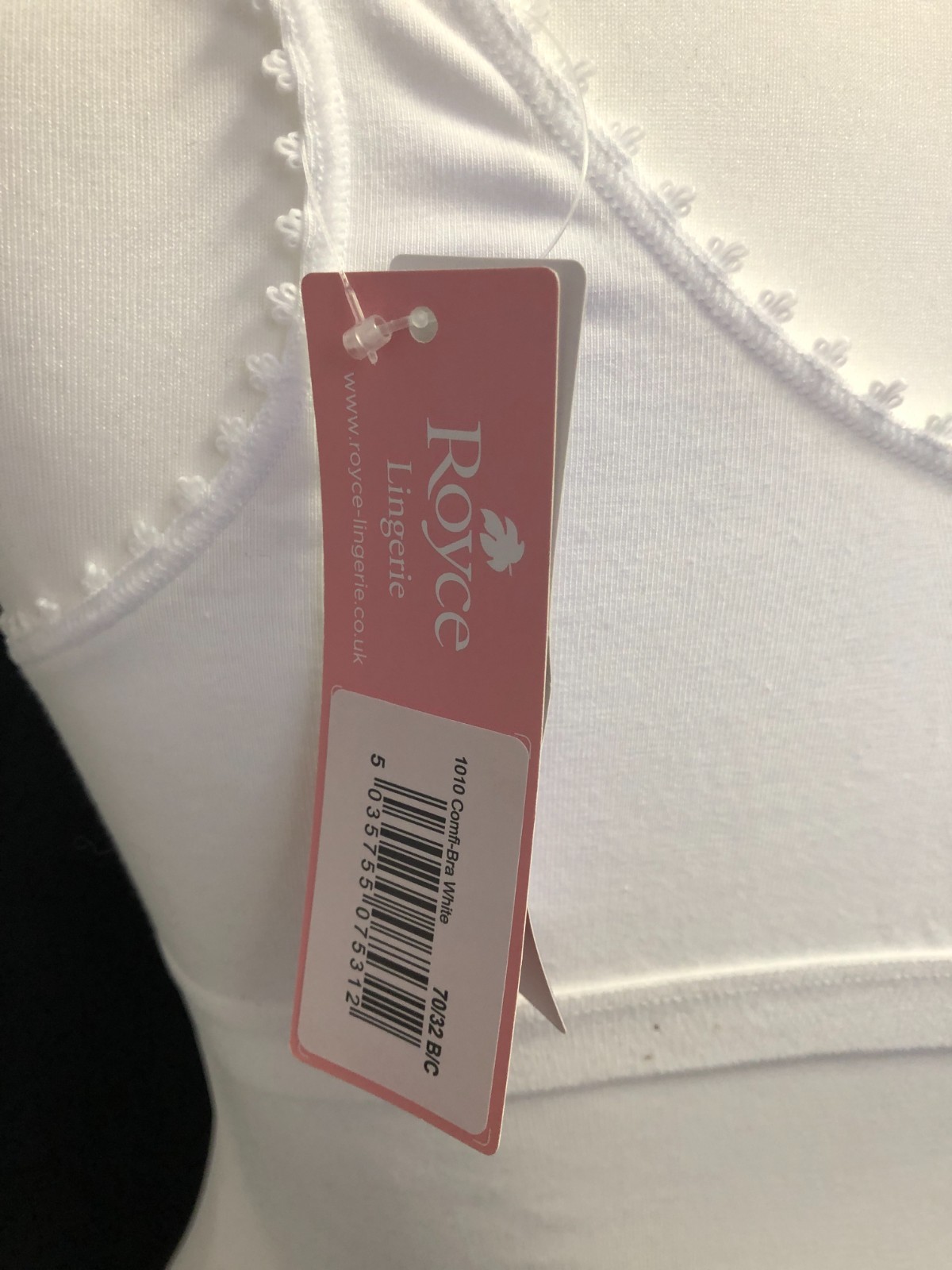 White Bra Royce 32B/C Front Fastening Poppers Non Wired Non Padded  BNWT image 6