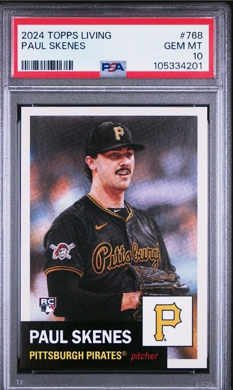2024 Topps Living #768 Paul Skenes RC Rookie PSA 10 Gem Mint Pittsburgh Pirates