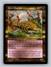 Magic: the gathering Mirage Rock Basilisk Rare MTG tcg