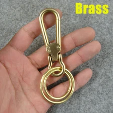Solid Brass Key Chain Holder Keyrings With Snap Hook Men's Belt Clip Keychains