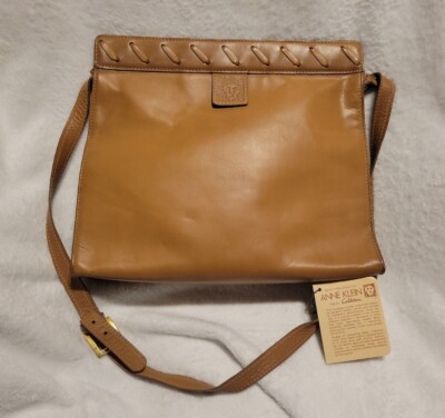Vintage Anne Klein Mustard Handbag Purse Magnetic Closure 10