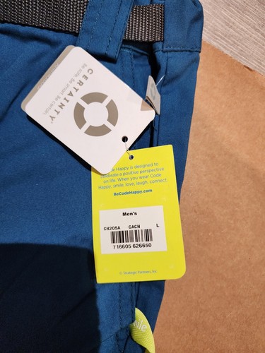 Certainty Antimicrobial Infinity Blue Pant Scrubs Men's Adjustable sz L NWT - Picture 5 of 6