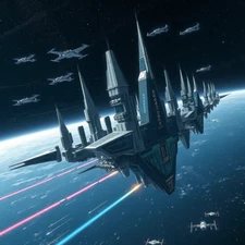 Digital picture Modern space city sketch printable file