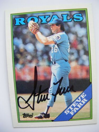 STEVE FARR signed ROYALS 1988 Topps baseball card AUTO YANKEES CHEVERLY MD #222