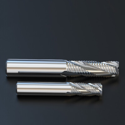 6-30mm HSS-E Roughing End Mill Wave 3-Flute Spiral Router Bit Milling Cutter CNC