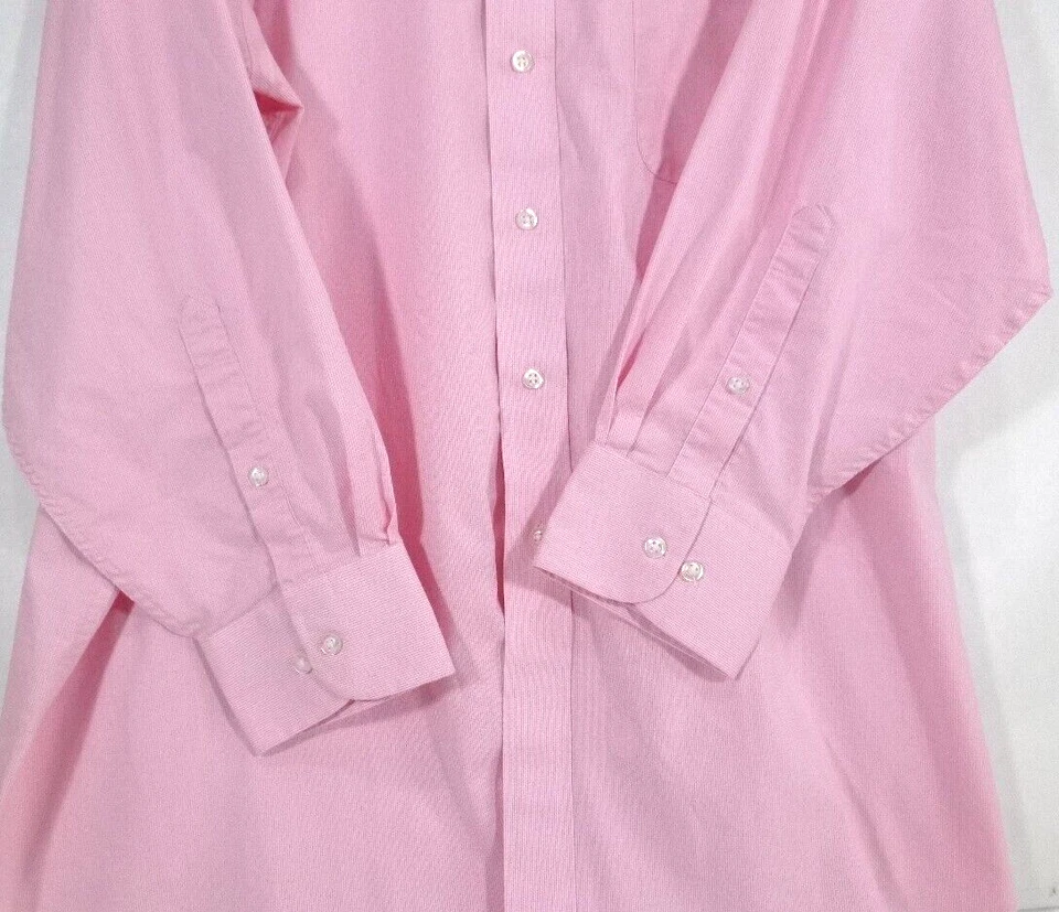 Chaps Ralph Lauren - Camisa de vestir clásica de manga larga para hombre - 2XL XXL - 18,5/33 - ¡ROSA! Foto 3 de 4