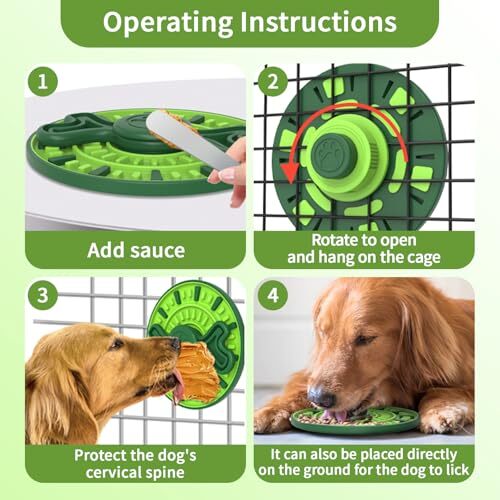 Lick Plate for Dogs, Dog Crate Lick Plate Training Toy, Slow Feeder