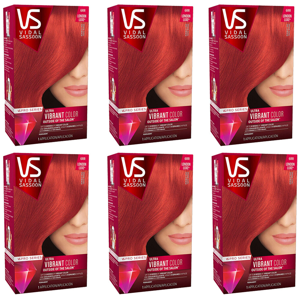 Pack of (6) New Vidal Sassoon Pro Series, 6RR Runway Red 1 Kit | eBay