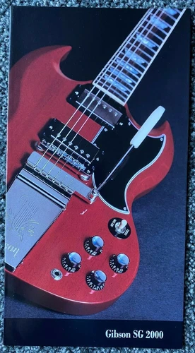 2000 Original "GIBSON SG 2000" Brochure with Pix & details on 7 SG Models- MINT!