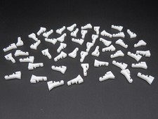 AURORA TJET GUARD RAIL POSTS  50 PC WHITE  NEW REPRO  USE W/ORG GUARD RAILS