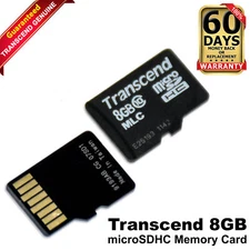 Transcend 8GB MicroSDHC Flash Storage for Smartphones, Tablets & Cameras H1NNV