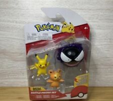 Bonecos Pokémon Figuras Pikachu Teddiursa e Gastly WCT Sunny - JP