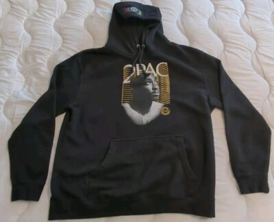 Cross Colours Men's Sweater Black Medium 2Pac Graphic TUPAC SHAKUR Hoodie  XL