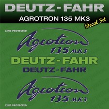Juego de calcomanías 3D de repuesto para tractor Deutz-Fahr Agrotron 135 MK3 - Kit de pegatinas