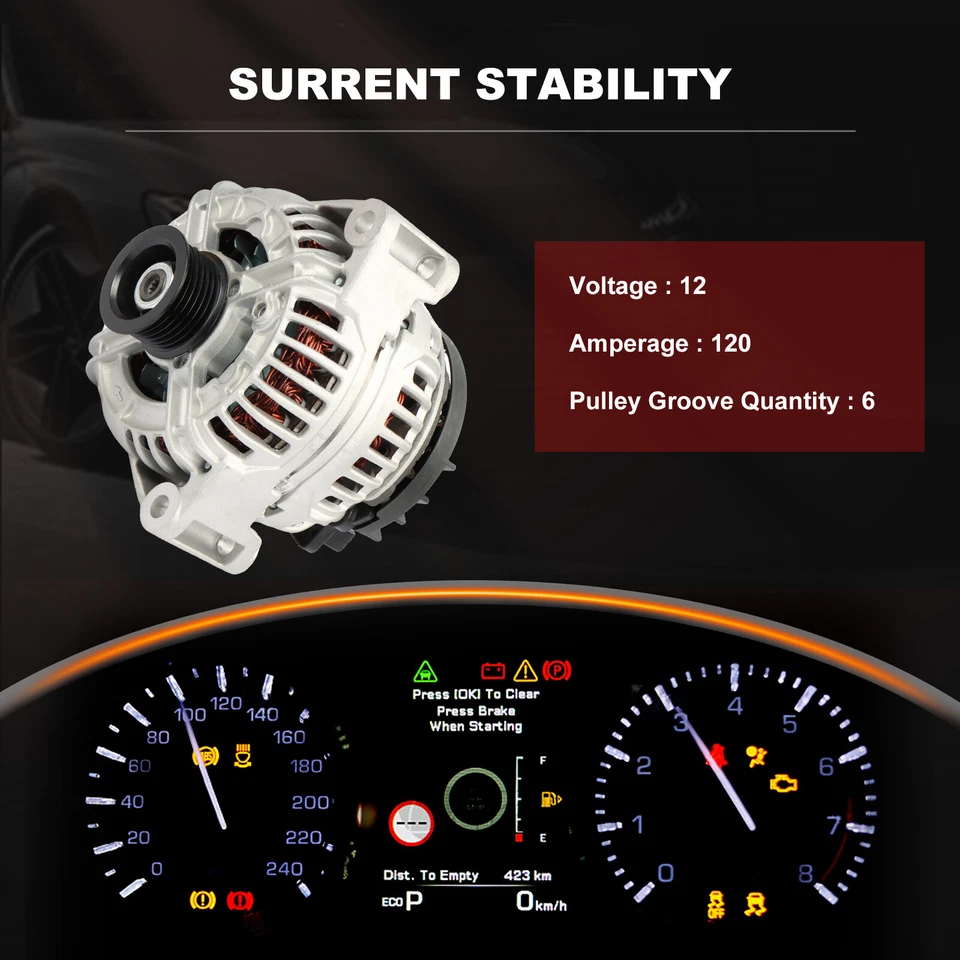 New Alternator For Mercedes-Benz C240 C32 C320 CLK320 ML320 ML350 SLK32 SLK320 Foto 4 de 4