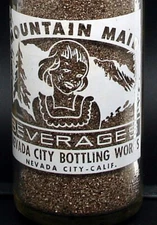 Mountain Maid; Nevada City Bottling Works; Nevada City, CA; ACL soda pop bottle