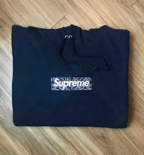 Bandana Box Logo Hooded Sweatshirt Navy