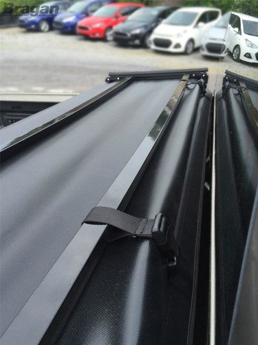 Tri Fold Soft Tonneau Cover To Fit Volkswagen Amarok 2016 - 2023 Back Cover 4x4 - Picture 9 of 12
