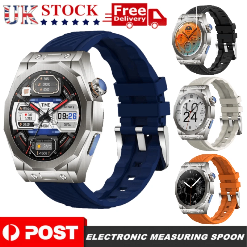 UK Smart Watch Fitness Tracker Blood Pressure Heart Rate Men Outdoor Sport Watch
