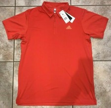 Mens Adidas Heat.RDY Tennis Polo Orange FK1419 NWT
