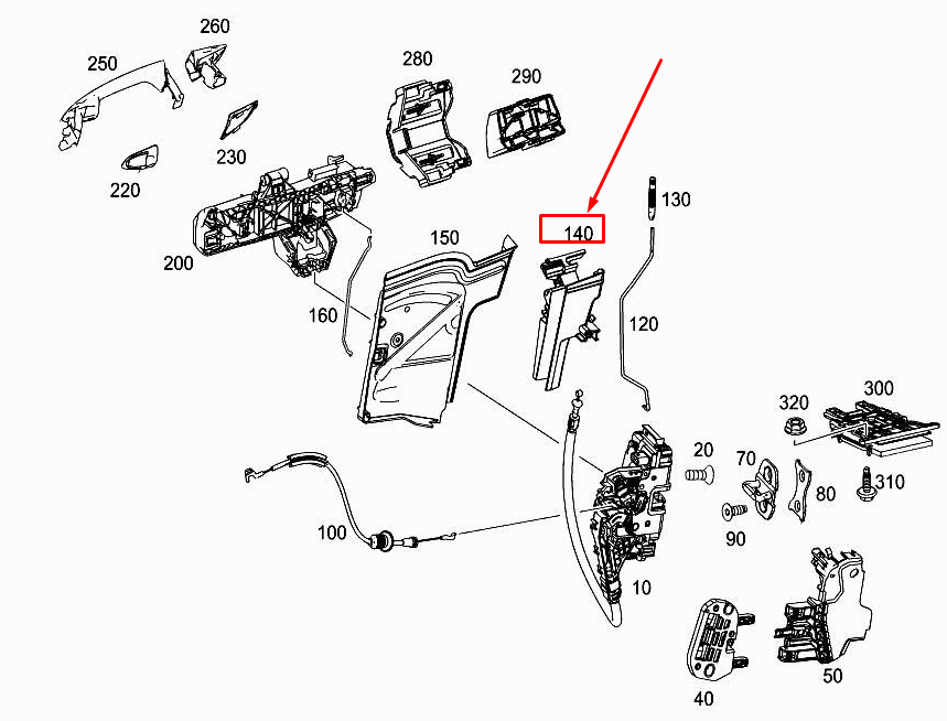 MERCEDES-BENZ CLA C117 Türlagerhalterung vorne links A1177230114