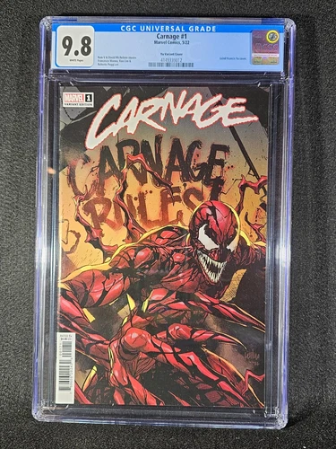 Carnage #1 Marvel Comics 2022 Leinil Yu 1:100 Incentive Variant Cover CGC 9.8 WP