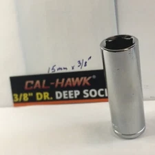Cal- Hawk Deep Socket  15 mm x 3/8" Dr   6Pt  Free USA Ship