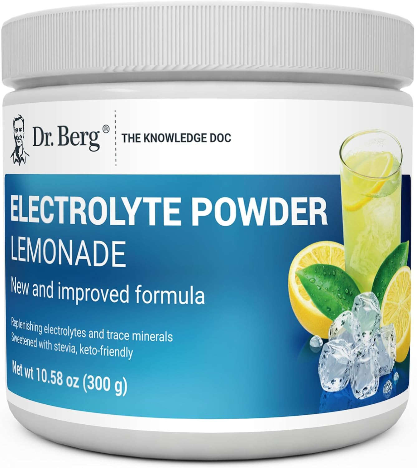 Dr. Berg Zero Sugar Hydration Keto Electrolyte Powder - Enhanced W/ 1000 Mg of P