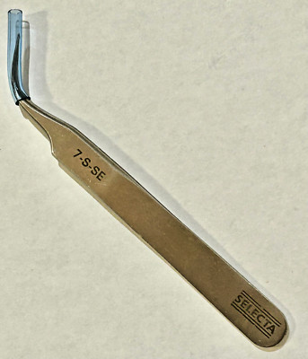 SELECTA 7-S-SE Tweezers, Curved Very Fine Point, SS, 4.5'' Pakistan