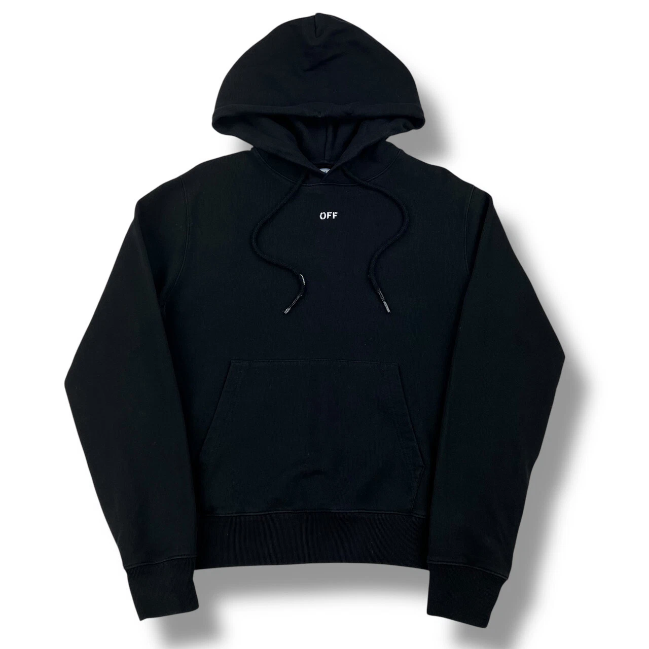 Felpa nera con cappuccio Off White Stencil Arrows