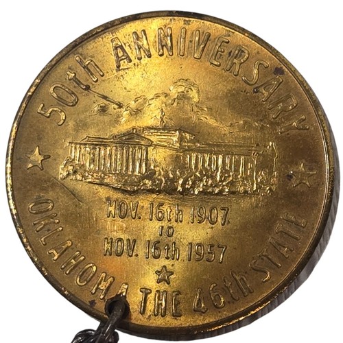 Oklahoma 50th Anniversary Commemorative Medallion Bracelet OK 1957 - Picture 19 of 23