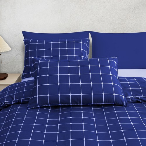 Set copripiumino di lusso copripiumino reversibile a scacchi set letto king size - Foto 27 di 32