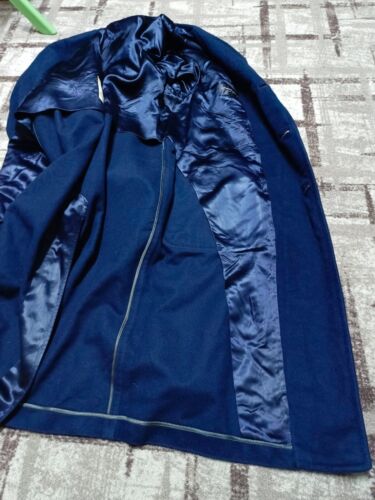 1950s dated Vintage handtailored bespoke 100% cashmere navy suit over coat 48R - Picture 17 of 18