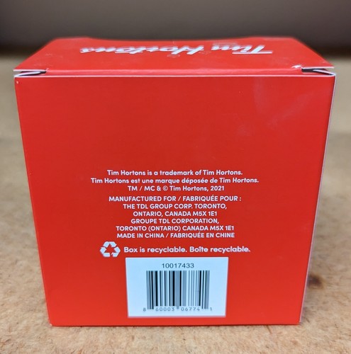 Tim Horton's 2021 Christmas Tree Ornament Hot Chocolate Coffee Mug NEW in Box - Picture 2 of 2