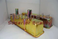 SBC Steel Chevy Circle Track Zinc Racing Valve Covers Tall 283 327 350 Dual Tube