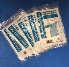 Convenience Emesis Bag Model GKR # 2000/8000 White, 6" opening, lot of 5
