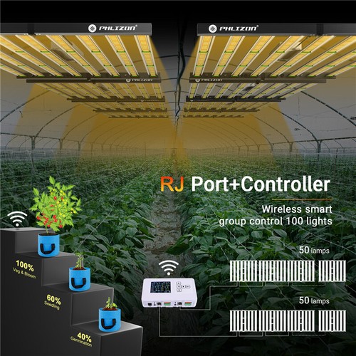 800W Spider LED Grow Light Full Spectrum Commercial for Indoor Hydroponics CO2 - Picture 8 of 12